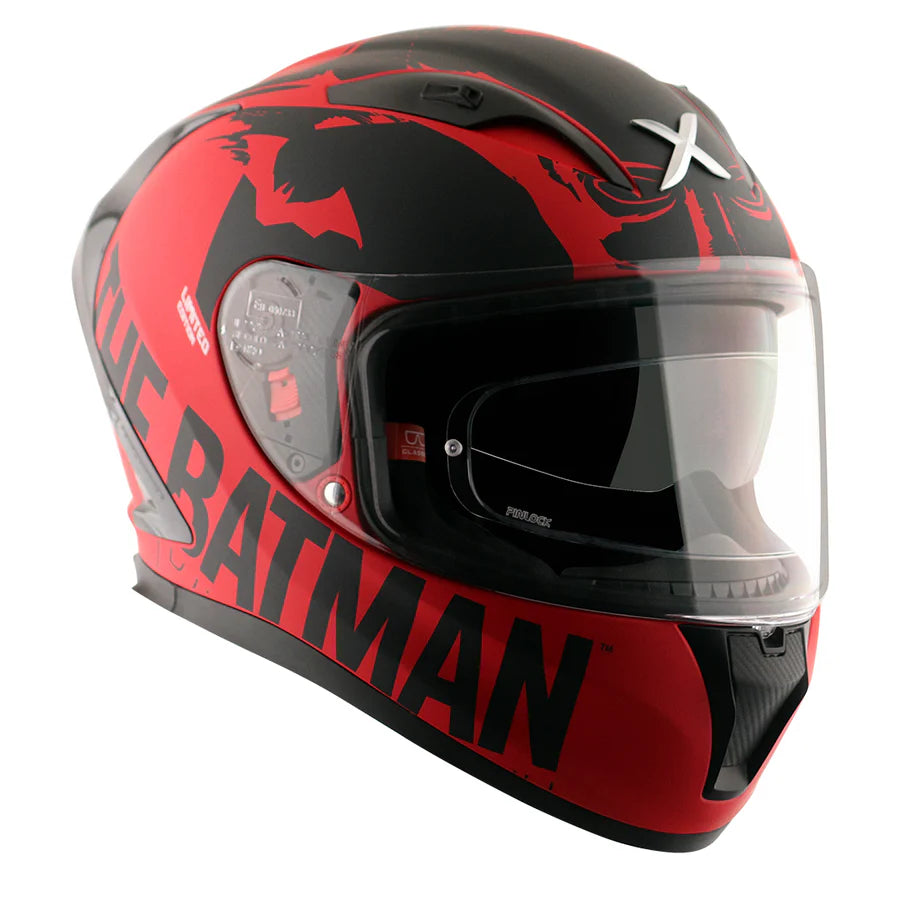 AXOR STREET DC BATMAN HELMET (Dull Red) - AlwaysRiding