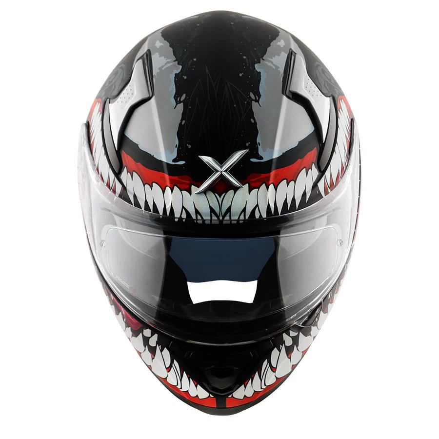 AXOR APEX MARVEL VENOM HELMET (Dull Black Red) - AlwaysRiding