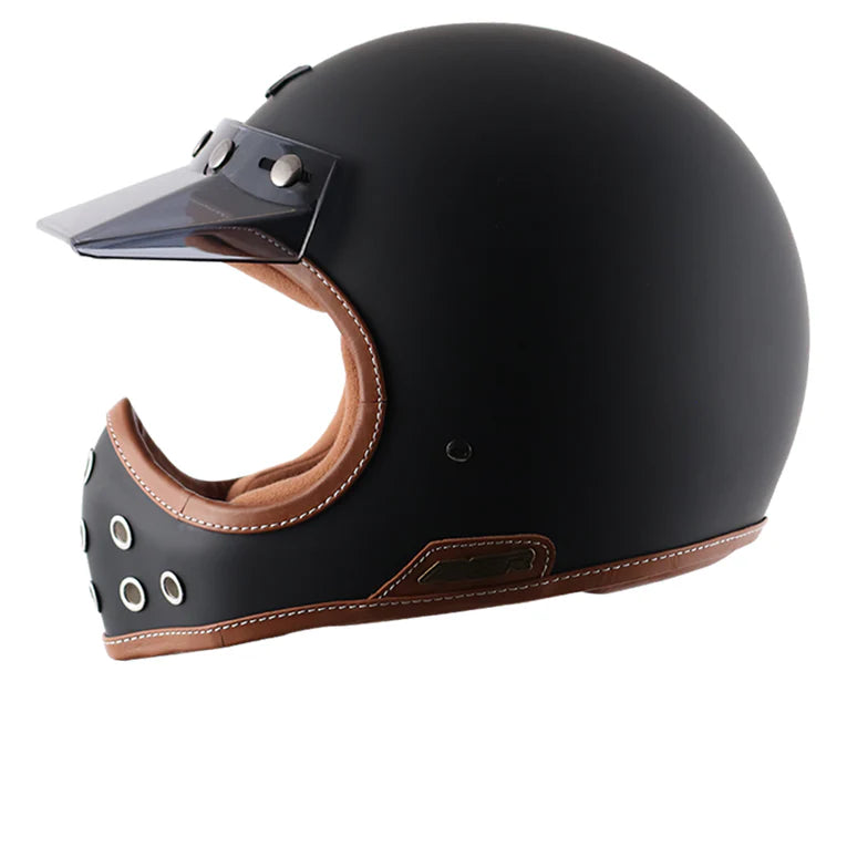 AXOR RETRO MOTO-X HELMET (Dull Black)