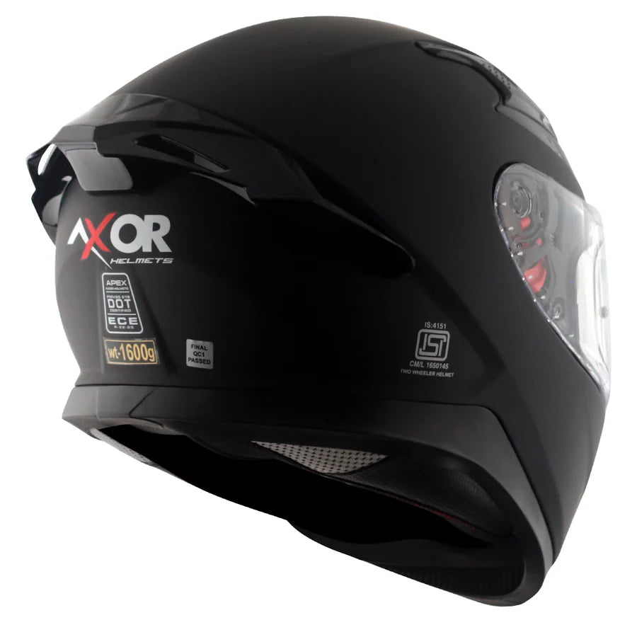 AXOR APEX SOLID HELMET (Dull Black) - AlwaysRiding