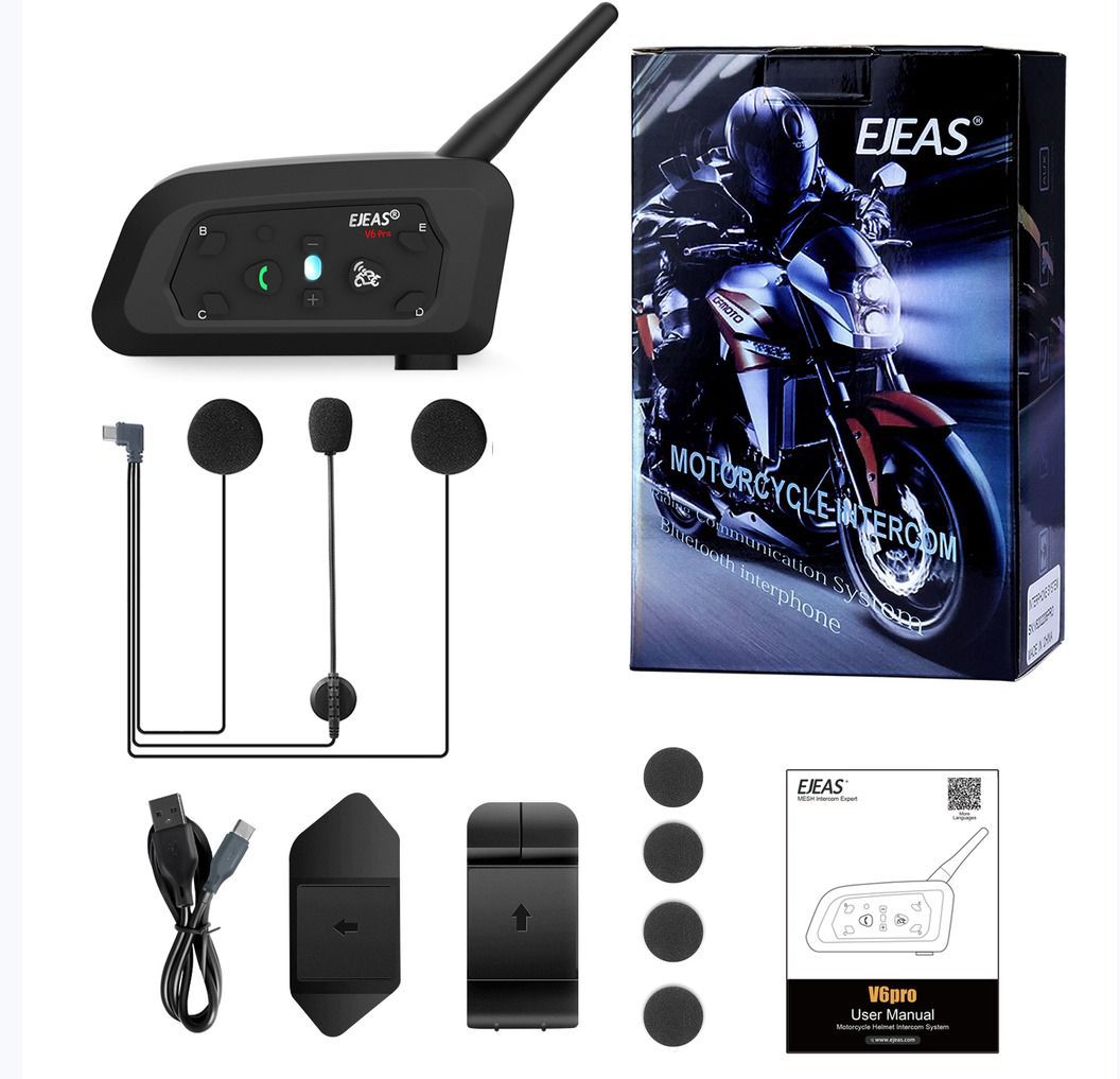 EJEAS V6 PRO+ BLUETOOTH HELMET INTERCOM (WARRANTY 12 MONTHS)