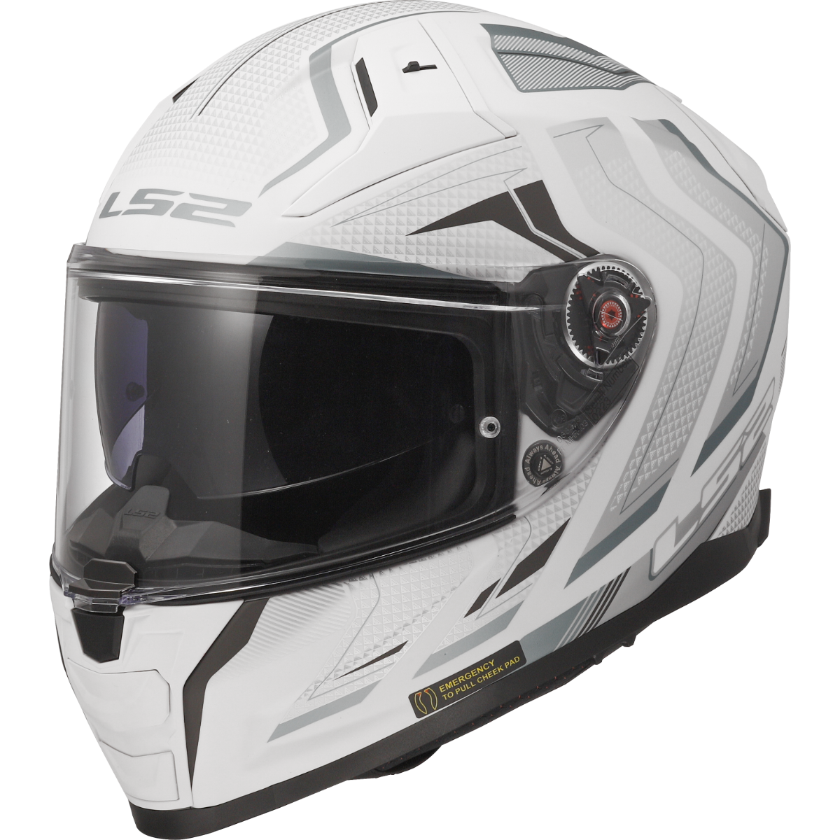 LS2 FF811 VECTOR II ALIZER HELMET (Gloss White Silver)