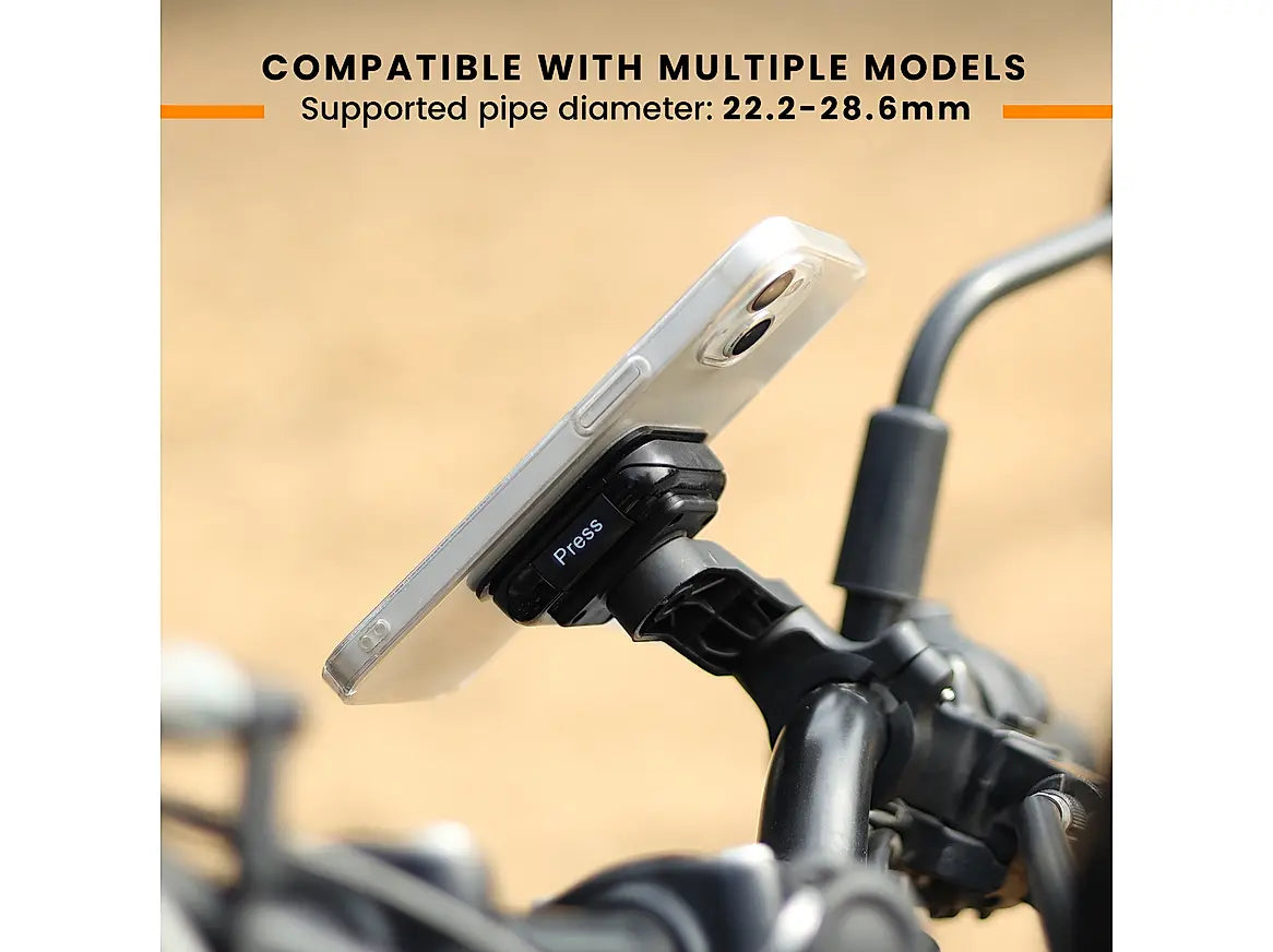 GPS Quick Lock GEN-1 with in-built MAGNETIC LOCK Technology Handlebar Motorcycle Mobile Holder - AlwaysRiding