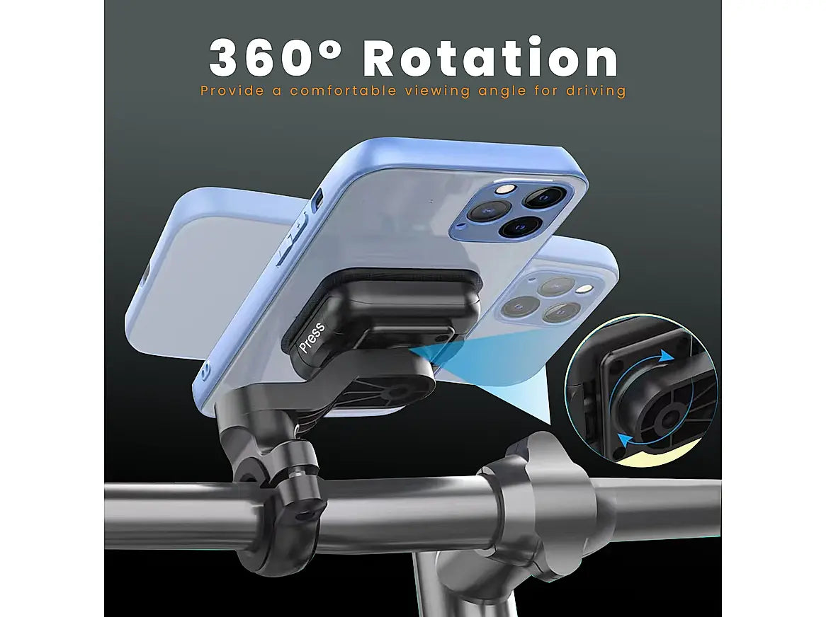 GPS Quick Lock GEN-1 with in-built MAGNETIC LOCK Technology Handlebar Motorcycle Mobile Holder - AlwaysRiding