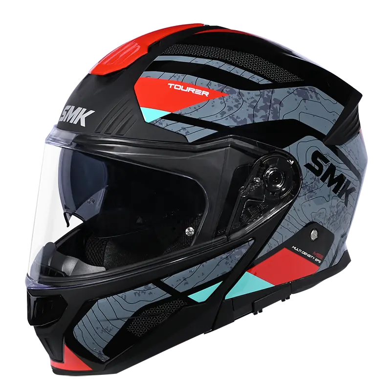 SMK GULLWING NAVIGATOR HELMET MA263 (Matt Grey Red) - AlwaysRiding