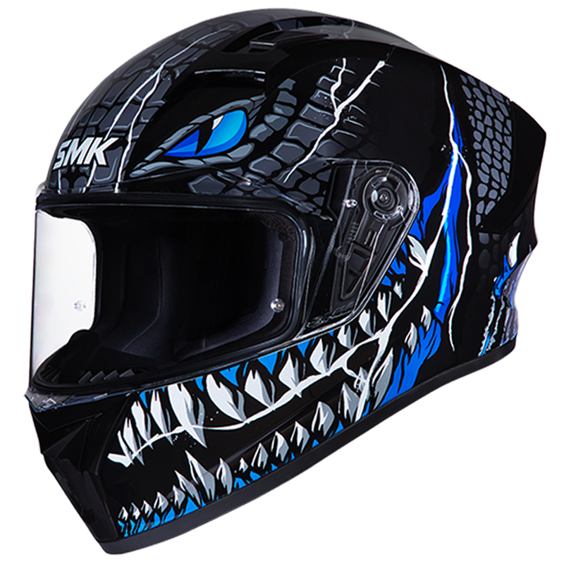 SMK STELLAR TAOTEI HELMET MA265 (Matt Black Blue) - AlwaysRiding