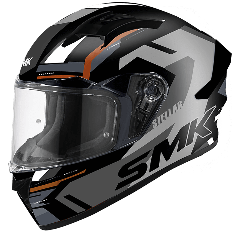 SMK STELLAR K-POWER HELMET MA267 (Matt Black Grey) - AlwaysRiding
