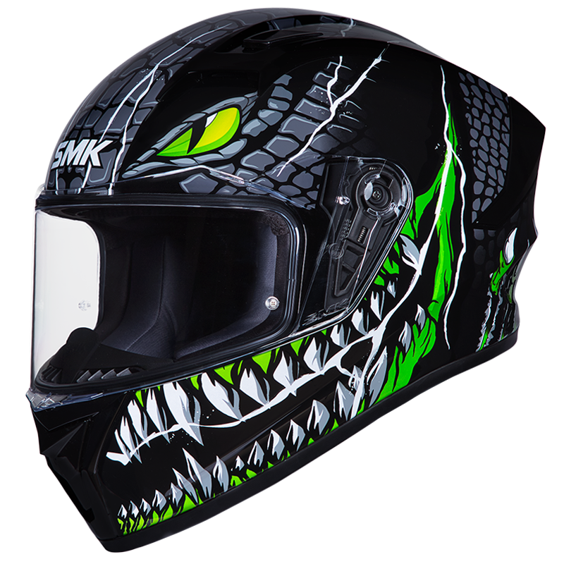 SMK STELLAR TAOTEI HELMET MA268 (Matt Black Green) - AlwaysRiding