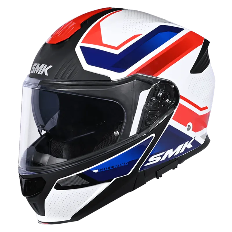 SMK GULLWING SUPERTOUR HELMET GL153 (Gloss White Blue) - AlwaysRiding