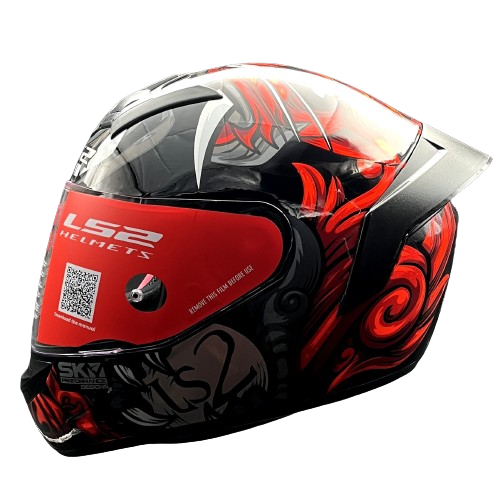 LS2 FF352 ROOKIE FOO DOG HELMET (Gloss Black Red) - Always Riding