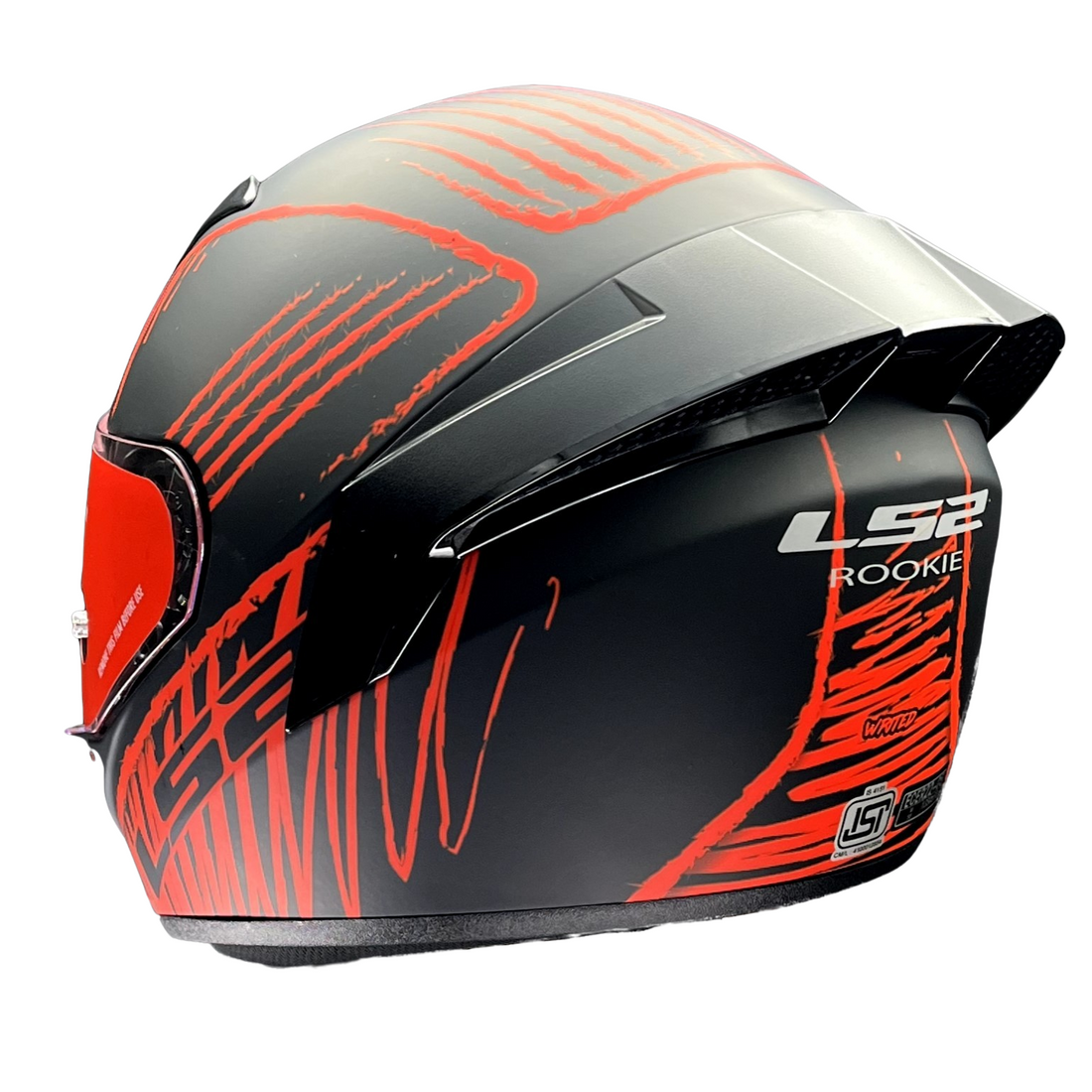 LS2 FF352 ROOKIE WRITED HELMET (Matt Black Red) - Always Riding