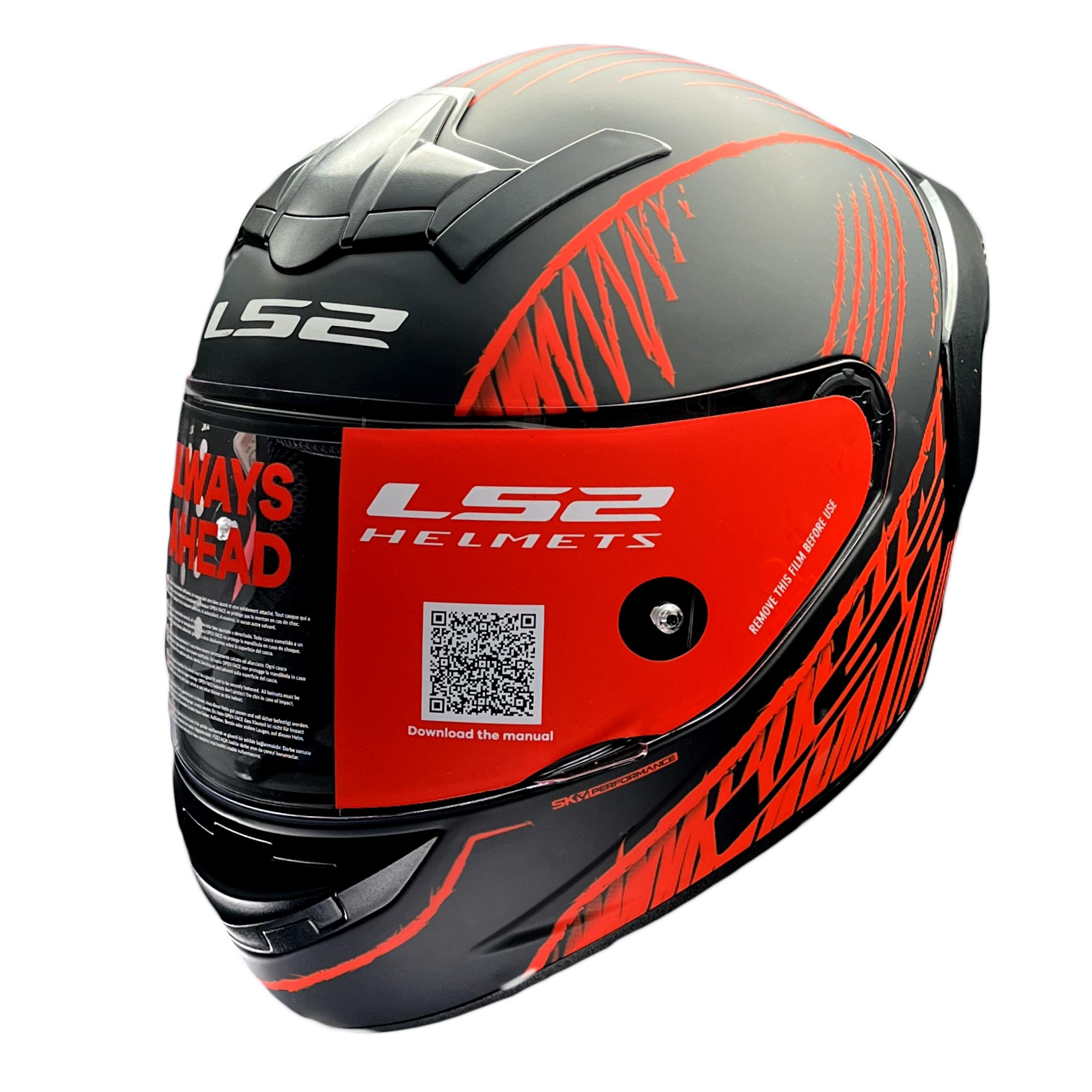 LS2 FF352 ROOKIE WRITED HELMET (Matt Black Red) - Always Riding