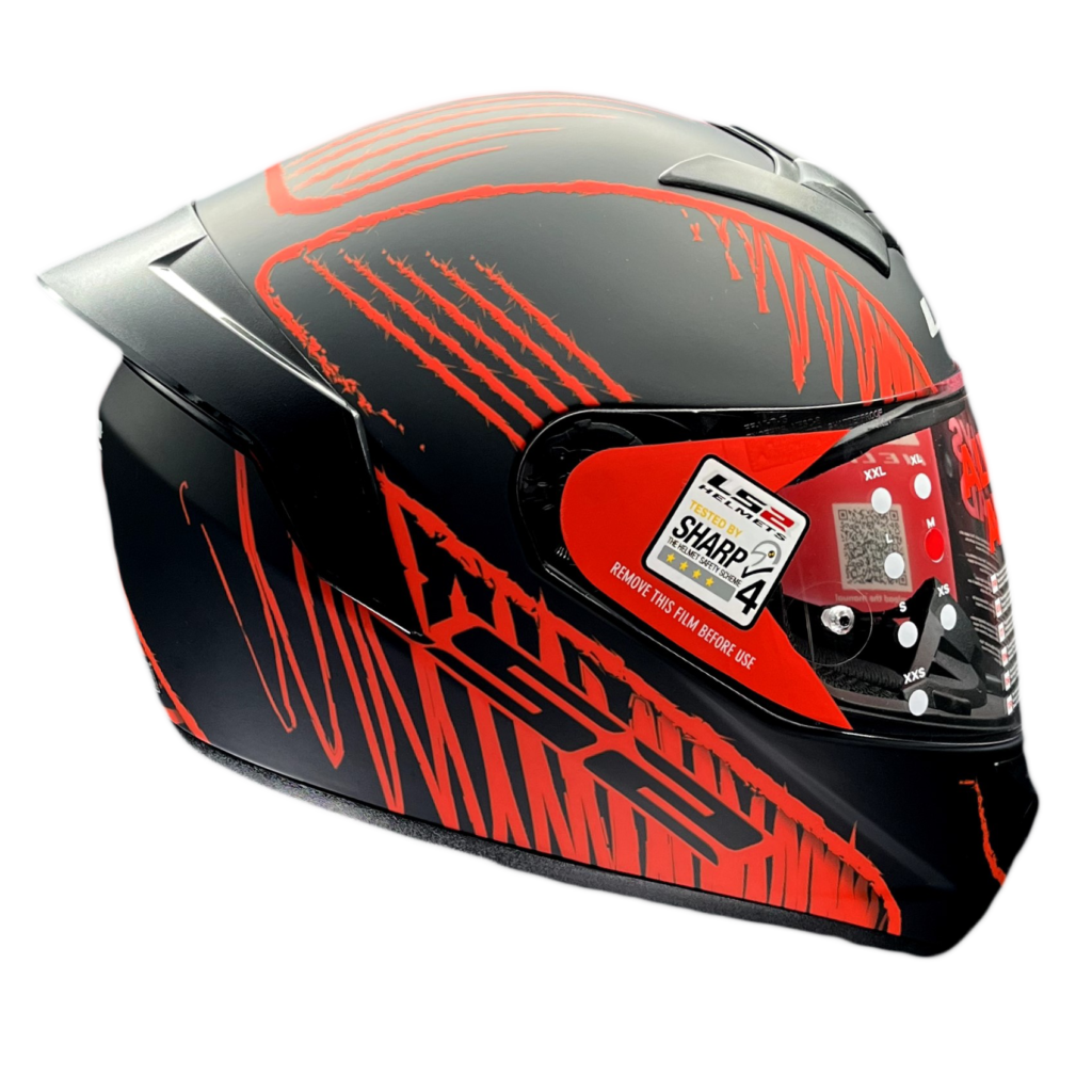 LS2 FF352 ROOKIE WRITED HELMET (Matt Black Red) - Main Image