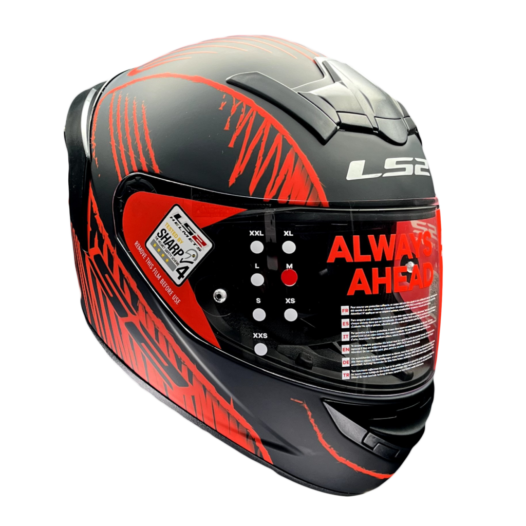 LS2 FF352 ROOKIE WRITED HELMET (Matt Black Red) - Always Riding