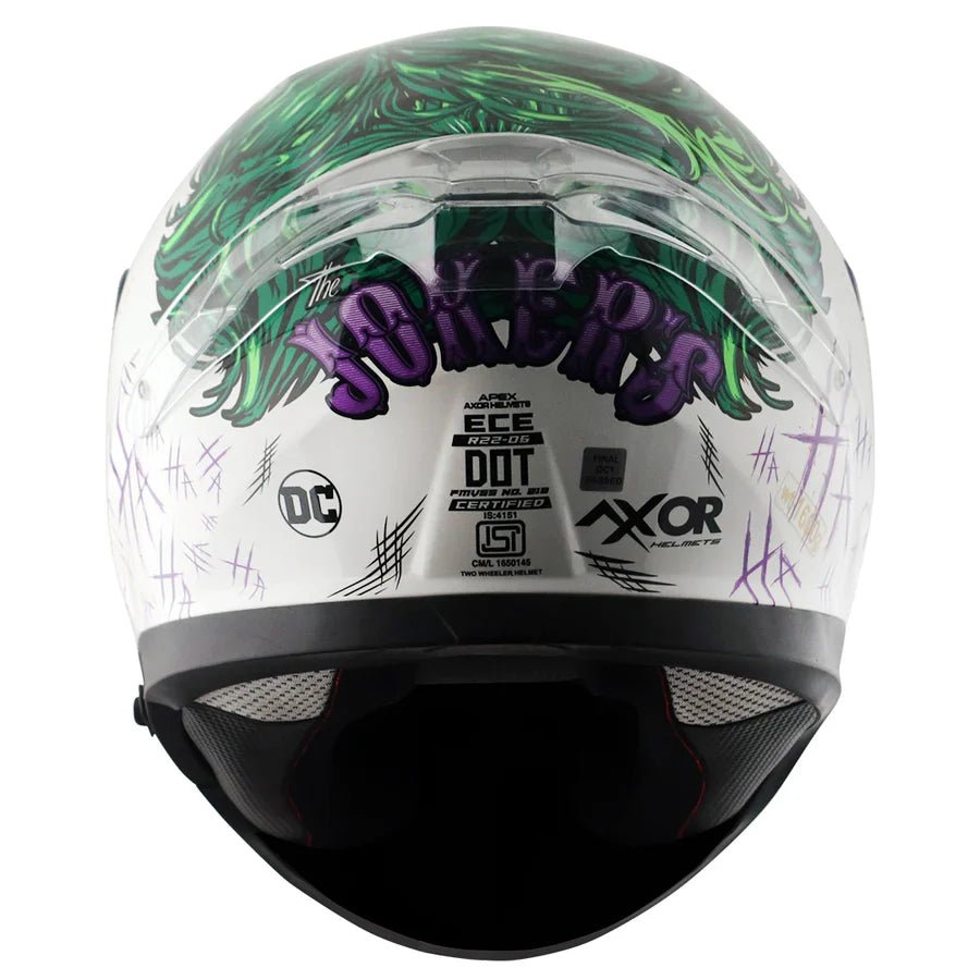 AXOR APEX DC JOKER HELMET (Gloss White Green) - AlwaysRiding