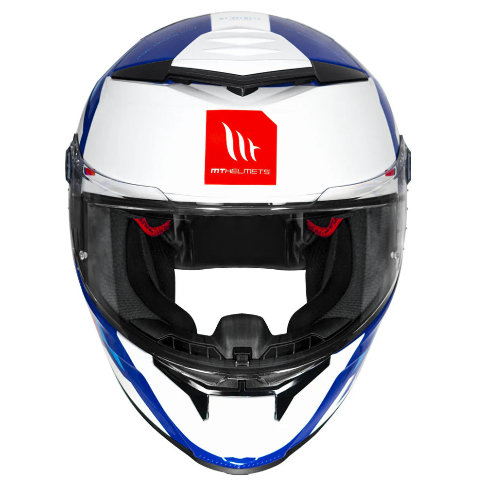 MT THUNDER 4 SV ERGO HELMET (Gloss White Blue) - Always Riding