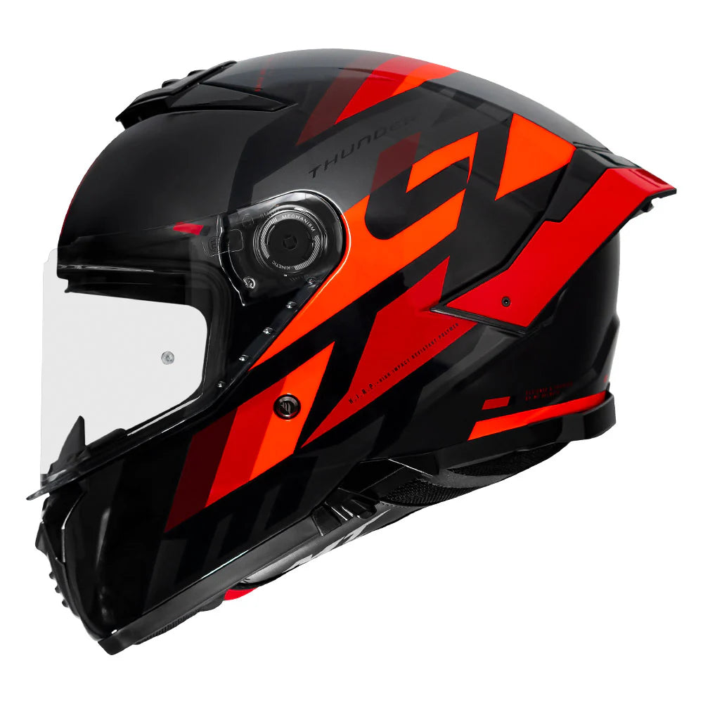 MT THUNDER 4 SV ERGO HELMET (Gloss Black Orange)