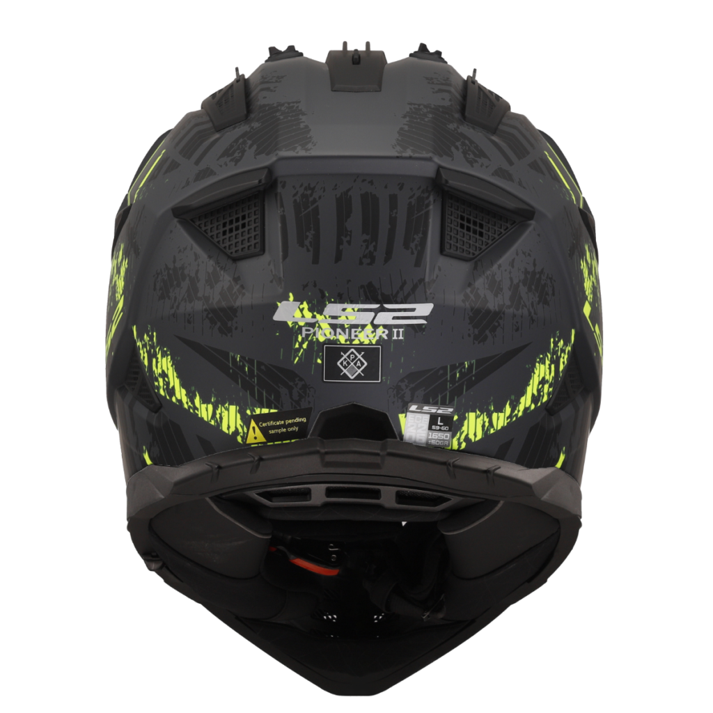 LS2 MX436 PIONEER II CRAZY HELMET (Matt Black Neon)