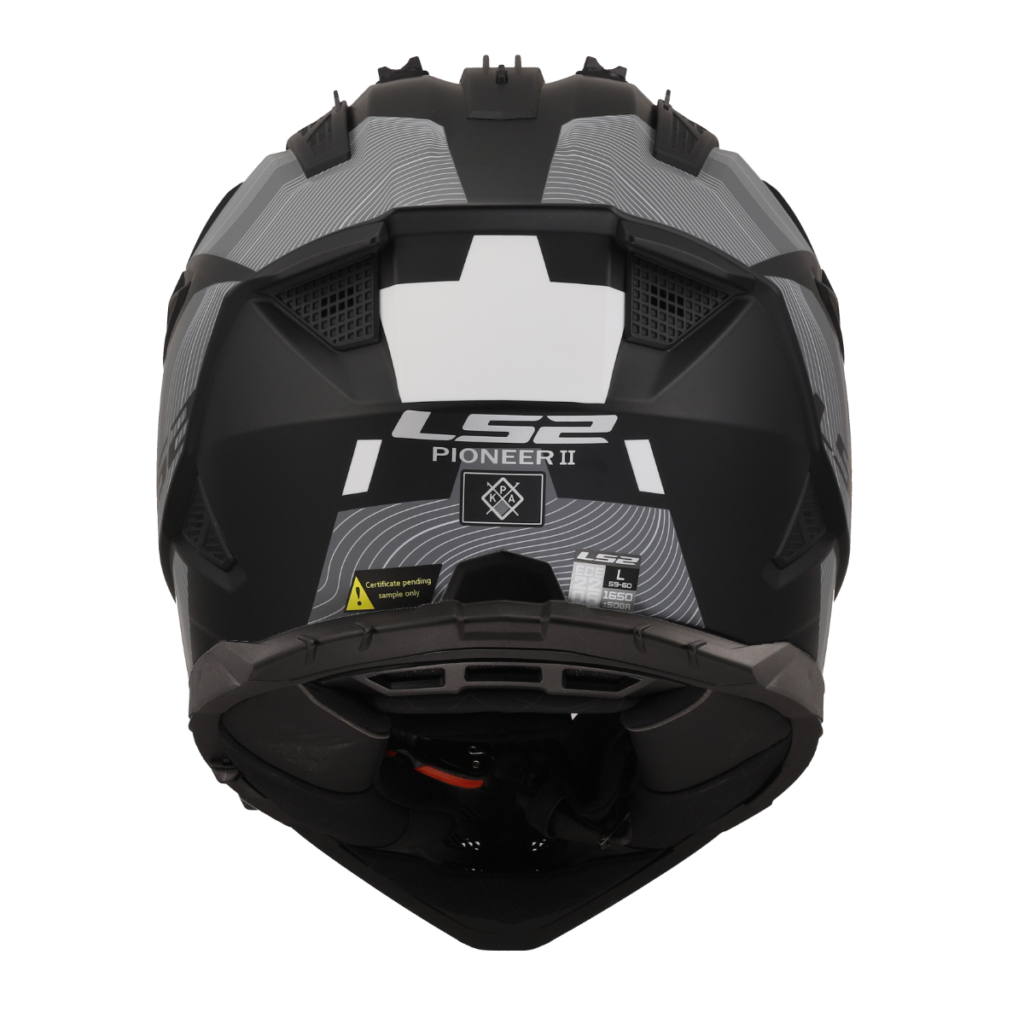 LS2 MX436 PIONEER II HILL HELMET (Matt Black White)