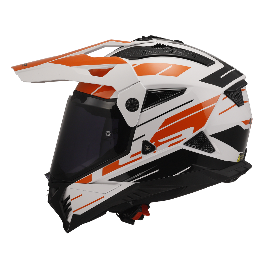 LS2 MX436 PIONEER II NAMIB HELMET (Gloss White Orange)