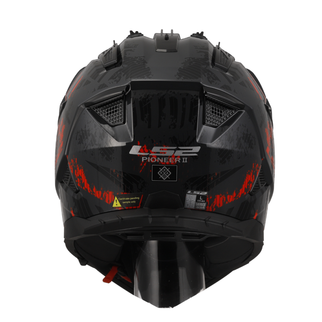 LS2 MX436 PIONEER II CRAZY HELMET (Gloss Black Red)