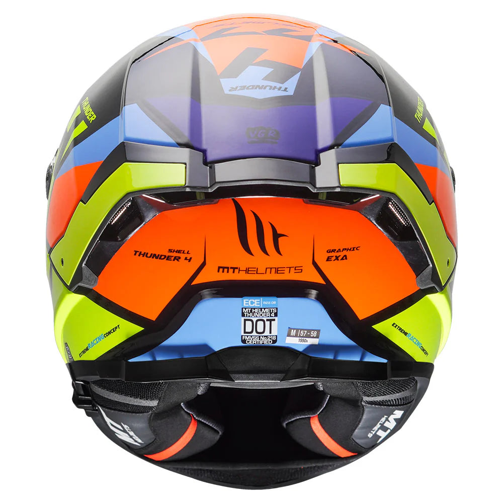 MT THUNDER 4 SV EXA HELMET (Gloss Orange Neon) - Always Riding