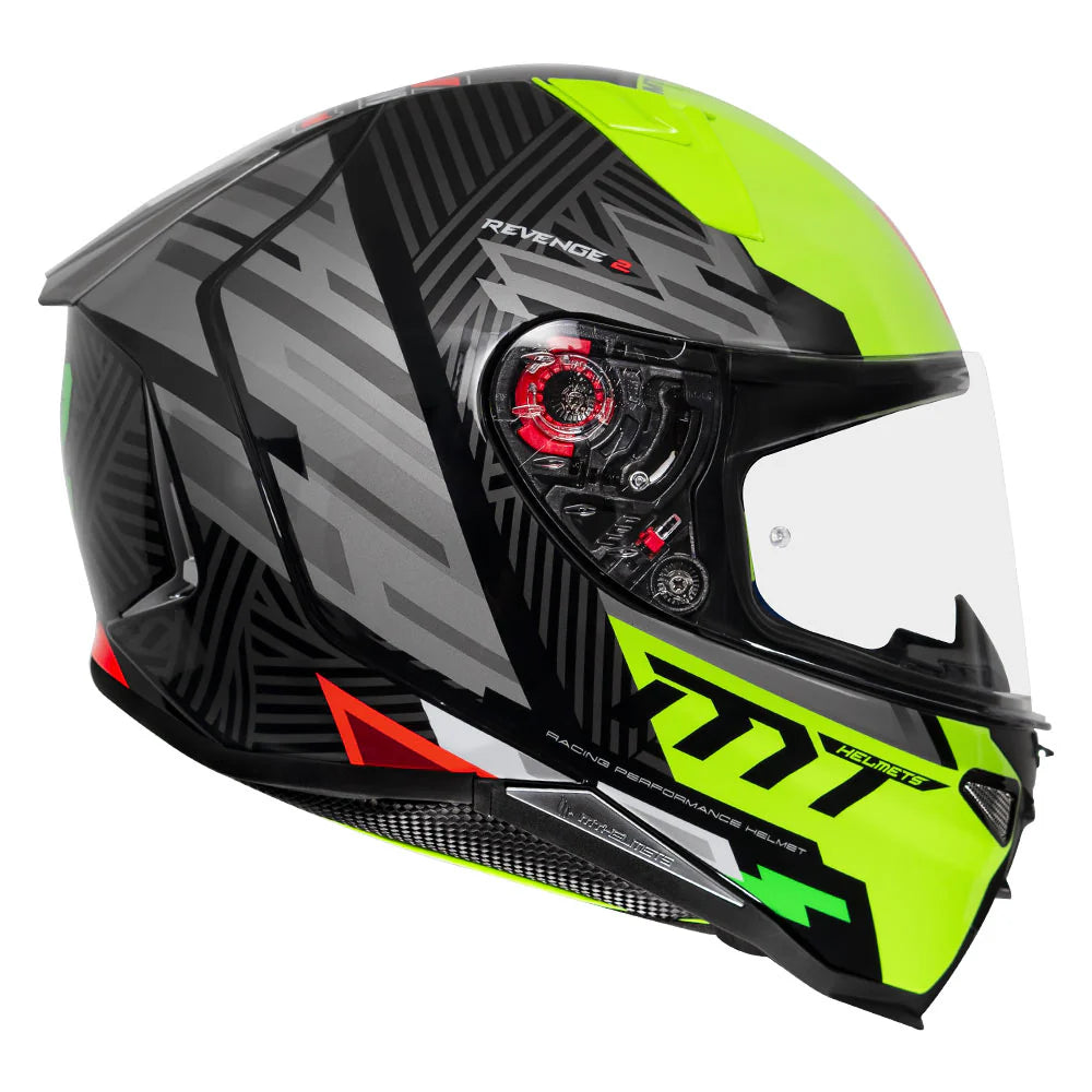 MT REVENGE 2 BRUSH HELMET (Gloss Black Neon) - Always Riding