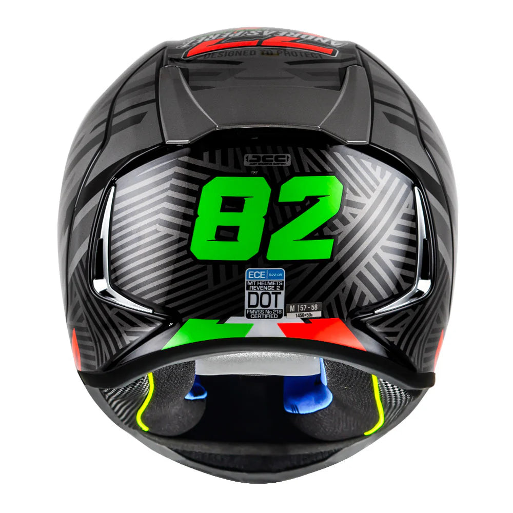 MT REVENGE 2 BRUSH HELMET (Gloss Black Neon) - Always Riding