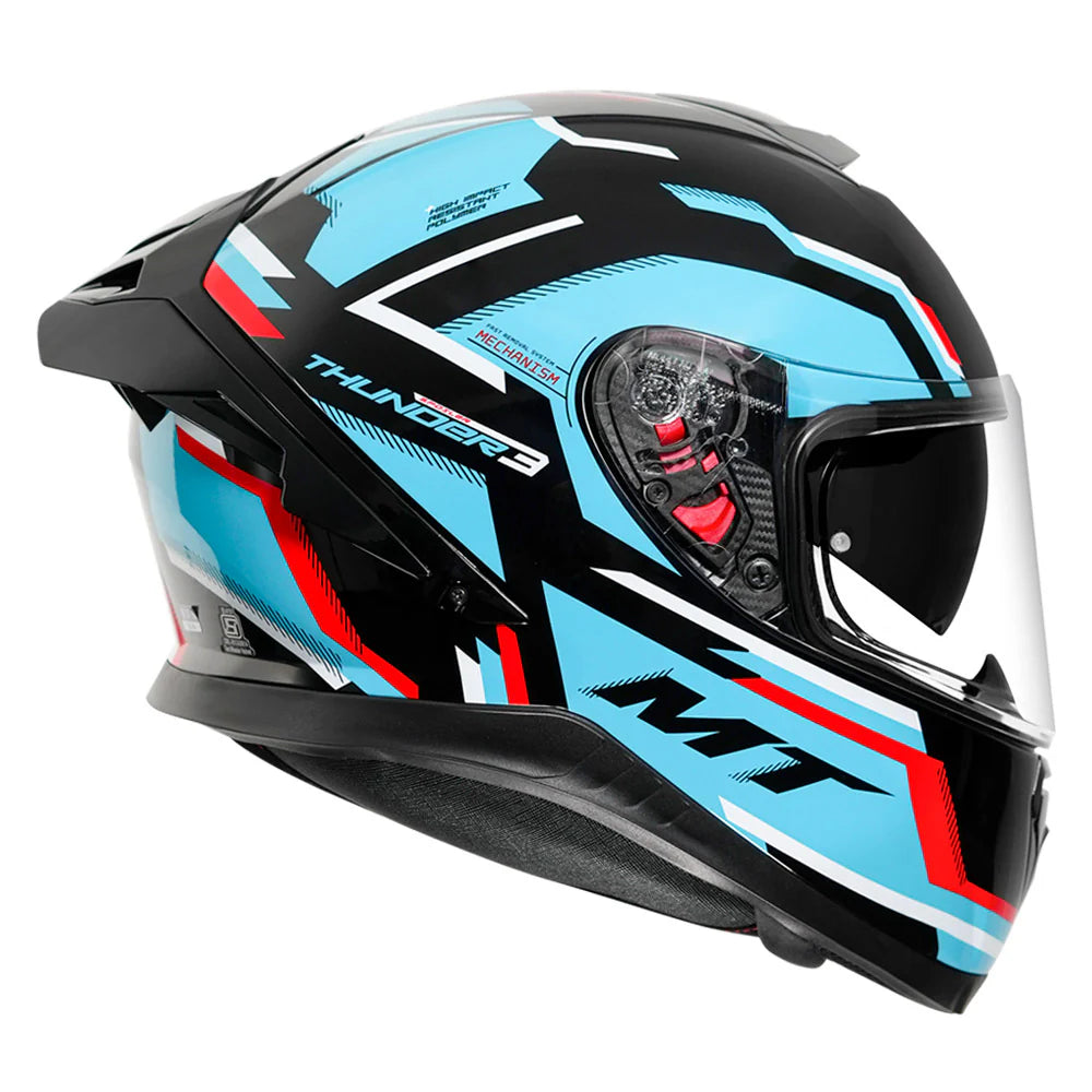 MT THUNDER SV PRO BLAZE HELMET (Gloss Blue Red) - Main Image