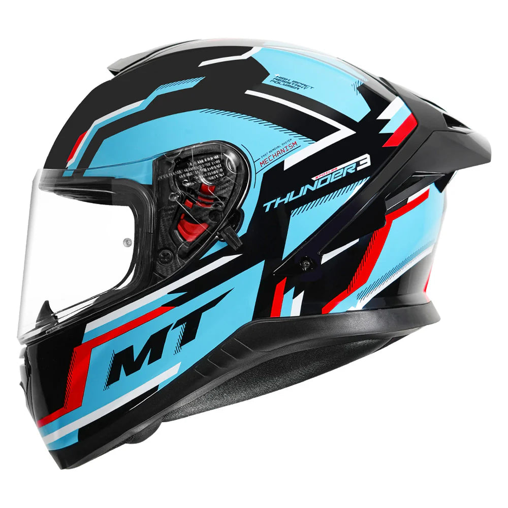 MT THUNDER 3 SV PRO BLAZE HELMET (Gloss Blue Red) - Always Riding