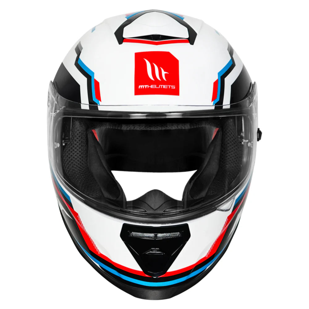 MT THUNDER 3 SV PRO BLAZE HELMET (Gloss White Red) - Always Riding