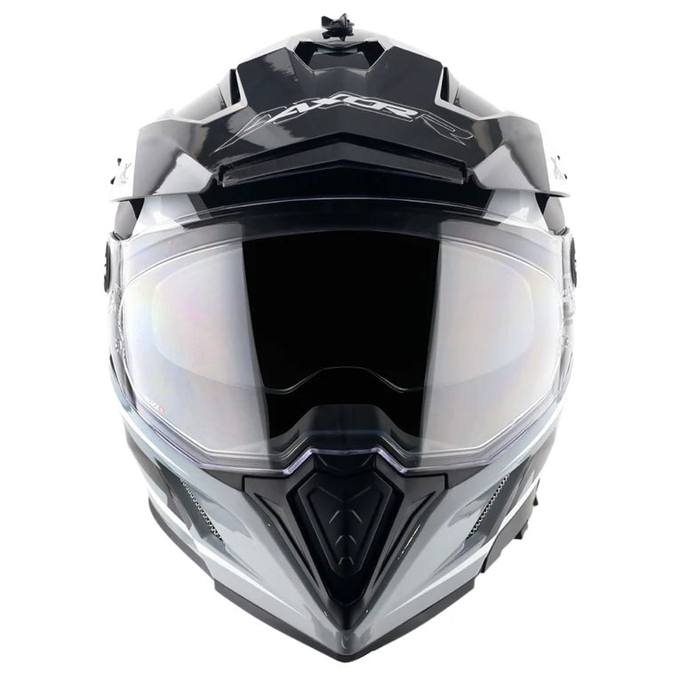 AXOR X-CROSS FLAGSTAFF DUAL VISOR HELMET (Gloss Nardo Grey)