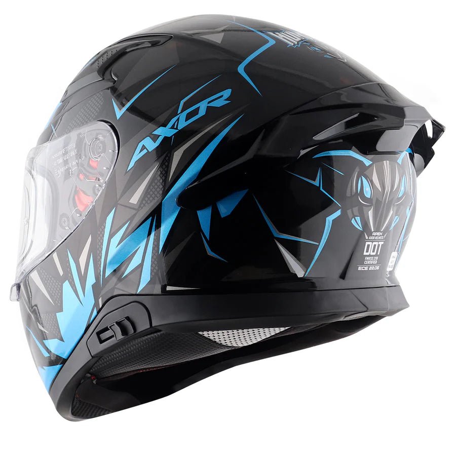 AXOR APEX HUNTER HELMET (Gloss Black Blue) - AlwaysRiding