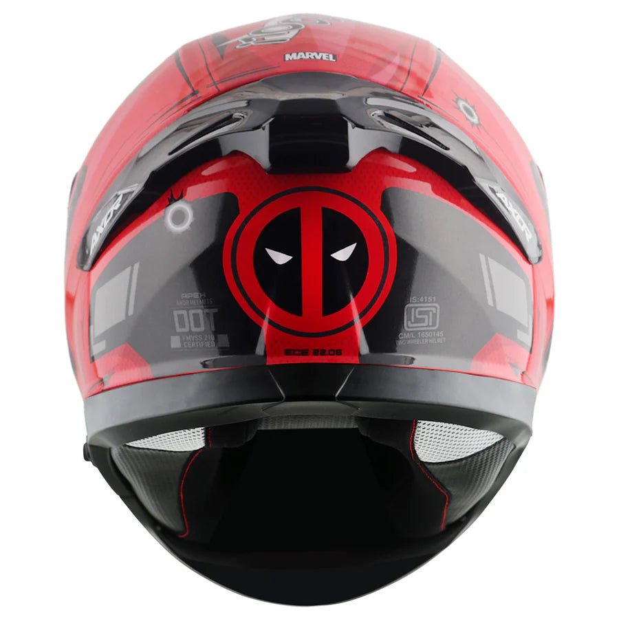 AXOR APEX MARVEL DEADPOOL HELMET (Gloss Black Red)