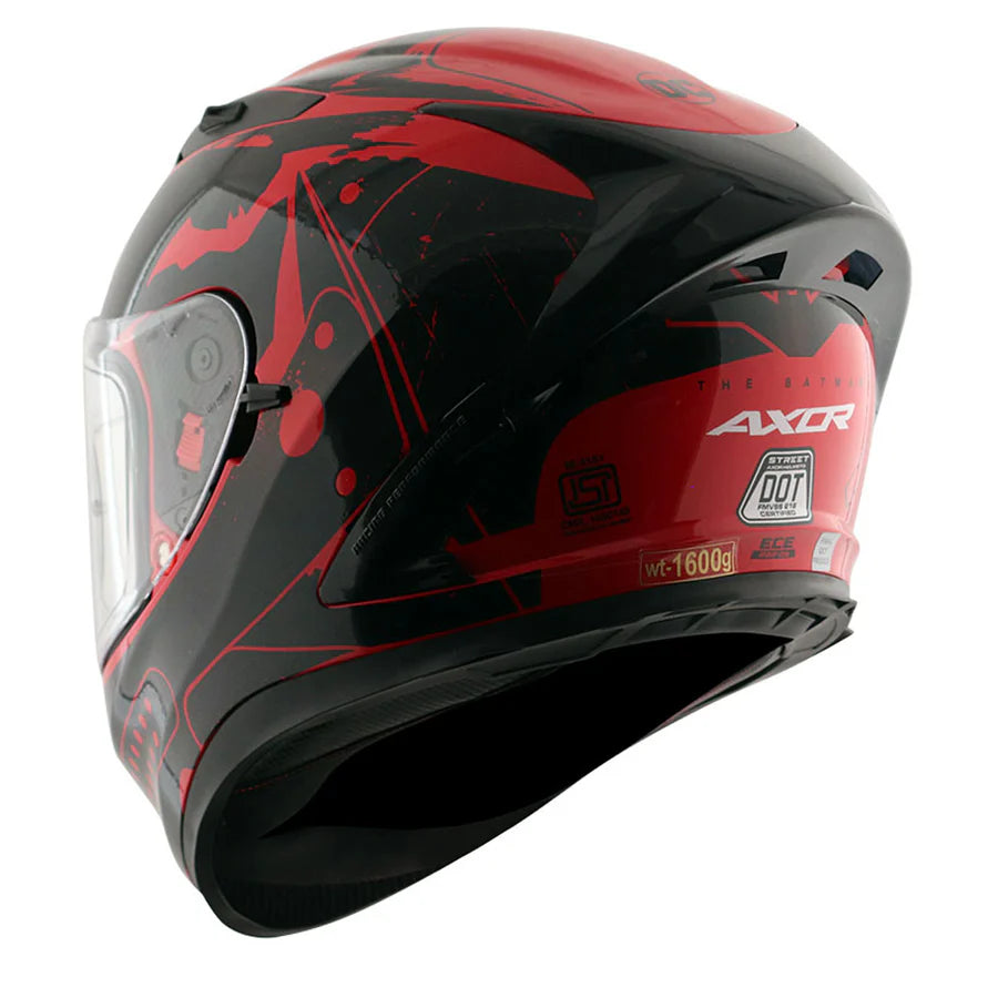 AXOR STREET DC BATMAN HELMET (Gloss Red) - AlwaysRiding