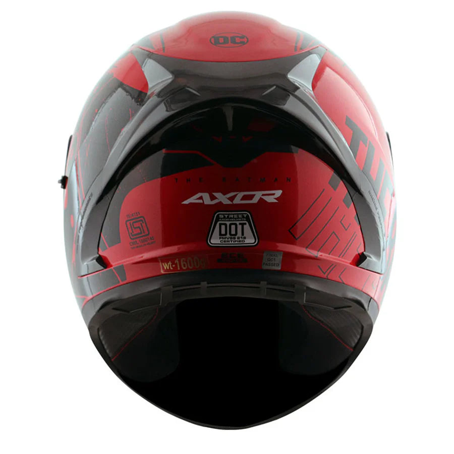 AXOR STREET DC BATMAN HELMET (Gloss Red) - AlwaysRiding