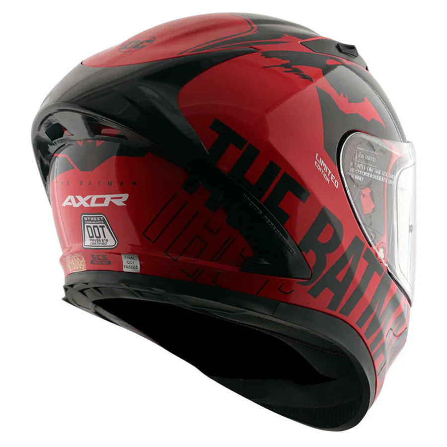 AXOR STREET DC BATMAN HELMET (Gloss Red) - AlwaysRiding