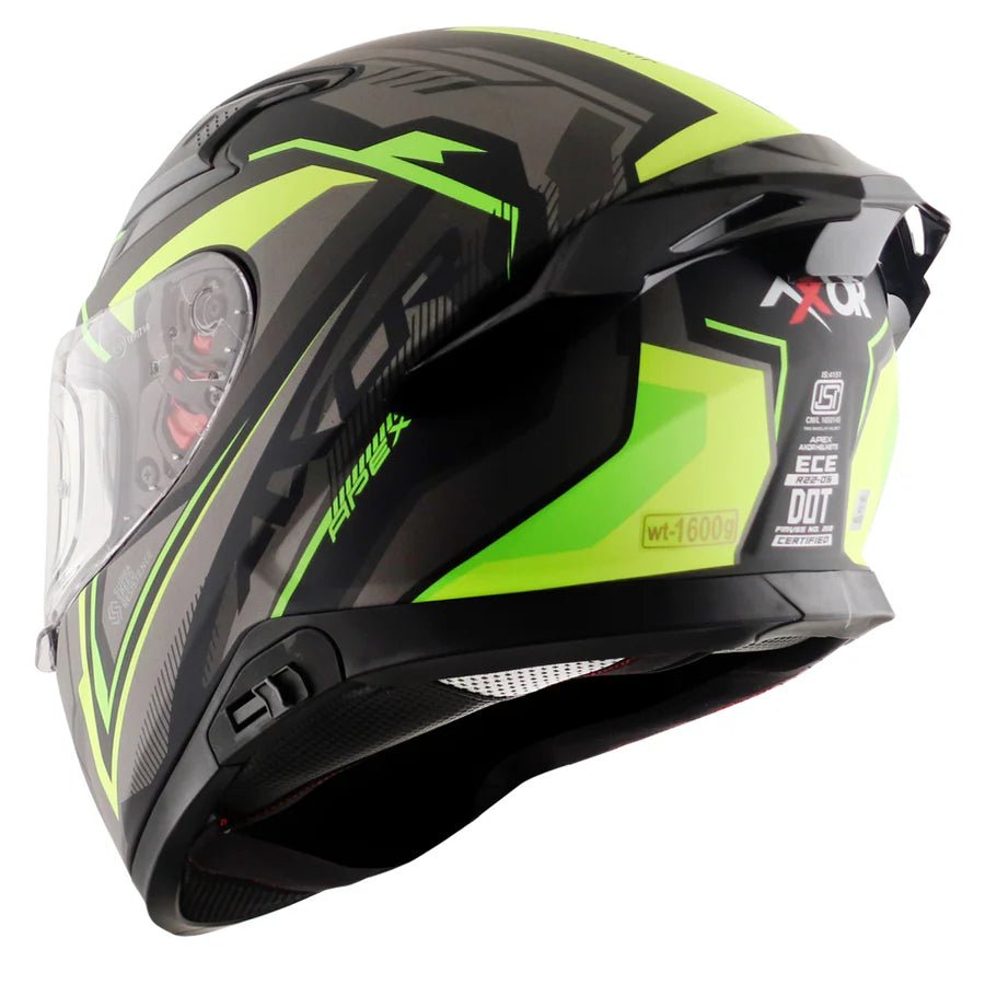 AXOR APEX ROADTRIP HELMET (Dull Black Neon) - AlwaysRiding