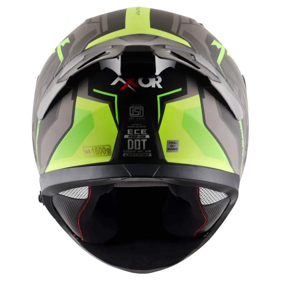 AXOR APEX ROADTRIP HELMET (Dull Black Neon) - AlwaysRiding