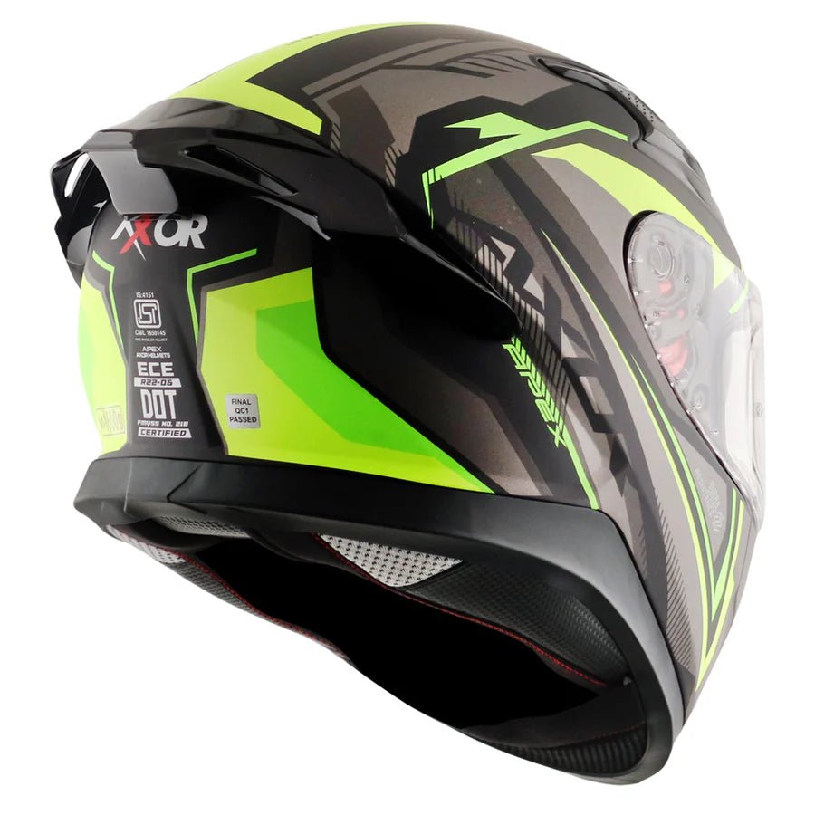 AXOR APEX ROADTRIP HELMET (Dull Black Neon) - AlwaysRiding