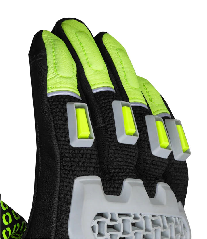 RYNOX GRAVEL DUALSPORT GLOVE (Hi-Viz GreenBlue) - AlwaysRiding
