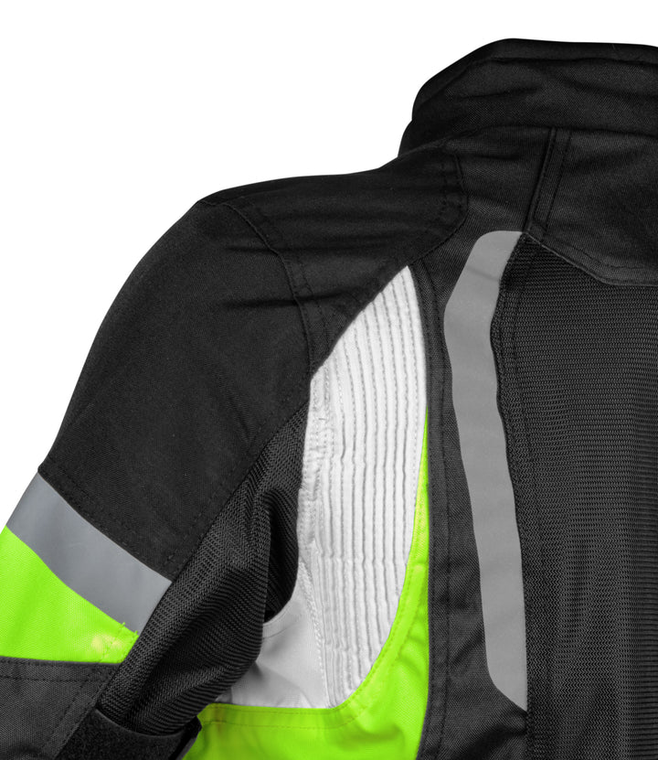 RYNOX TORNADO PRO 4 JACKET (Black Hi-Viz Green) - AlwaysRiding