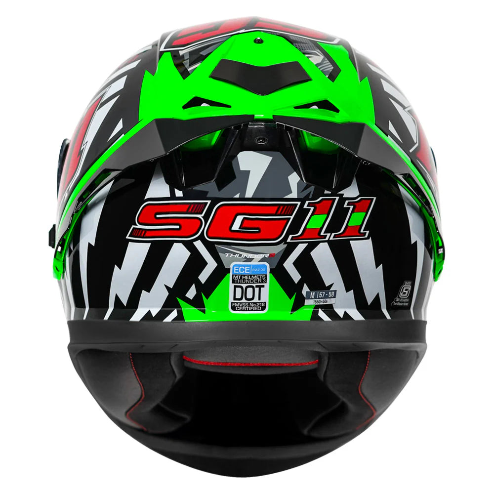 MT THUNDER 3 SV PRO SERGIO GARCIA HELMET (Gloss Green Black) - Always Riding