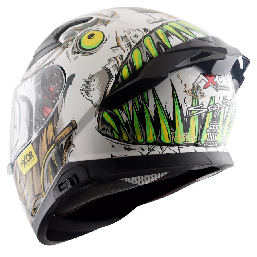 AXOR APEX SEADEVIL HELMET (Gloss White Gold) - AlwaysRiding