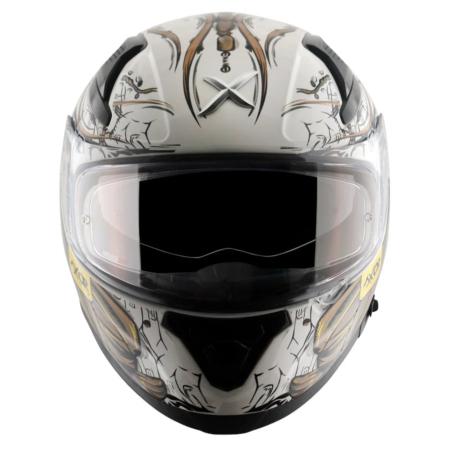 AXOR APEX SEADEVIL HELMET (Gloss White Gold) - AlwaysRiding