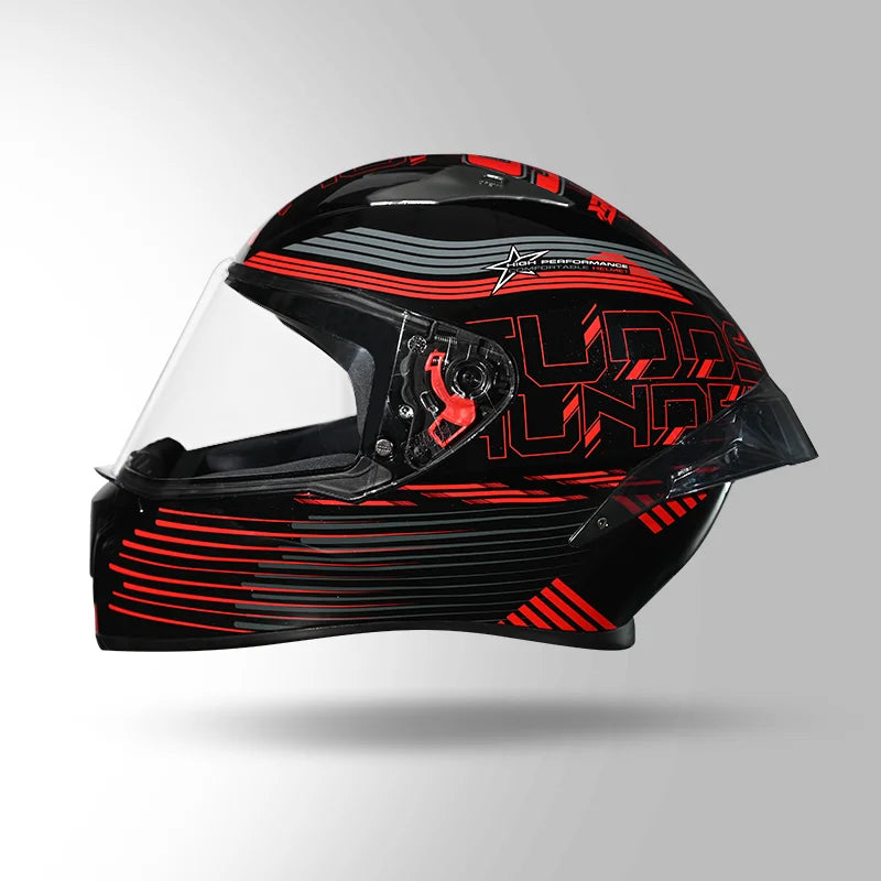 STUDDS THUNDER D11 HELMET (Matt Black Red)