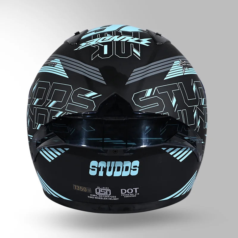 STUDDS THUNDER D11 HELMET (Matt Black Blue)