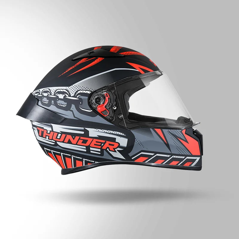 STUDDS THUNDER D5 HELMET (Matt Black Red)