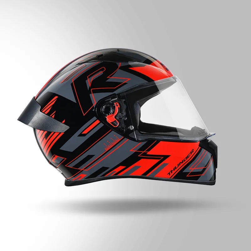 STUDDS THUNDER D3 HELMET (Matt Black Red)
