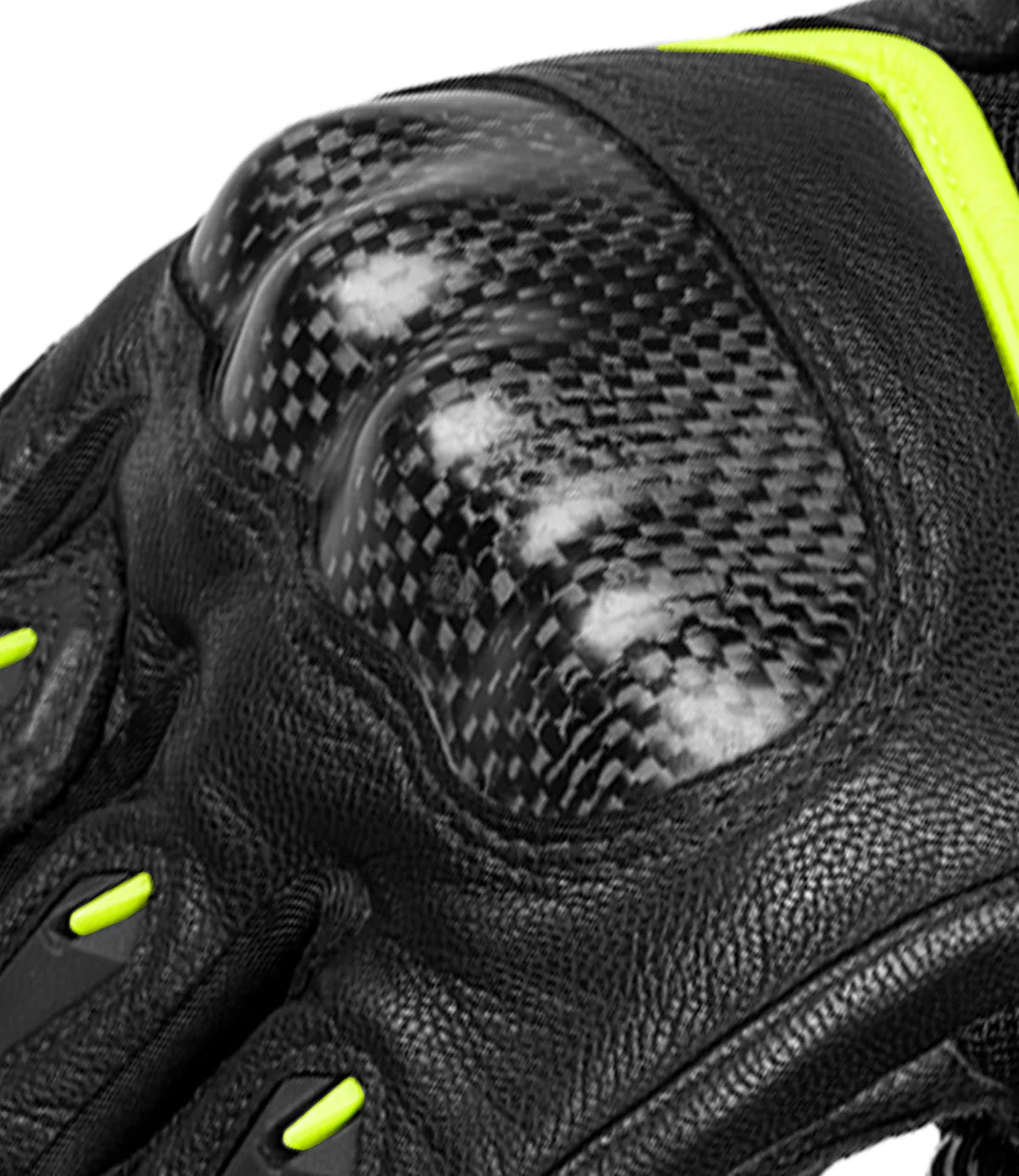 RYNOX TORNADO PRO 4 GLOVES (Black Hi-Viz Green) -CARBON EDITION